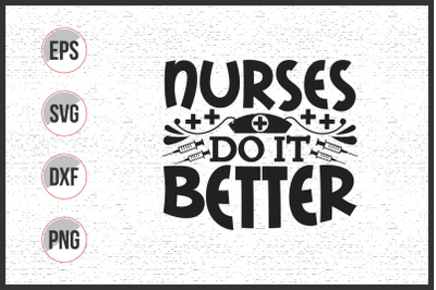 Nurse typographic lettering quotes design vector.