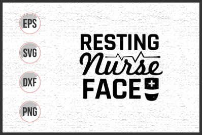 Resting nurse face svg