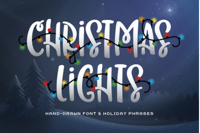 Christmas Lights Font &amp; Phrases