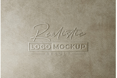 Embossed Logo Mockup on Old Kraft Paper