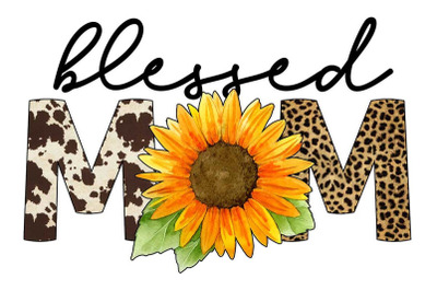 Blessed Mom Leopard Print Sublimation