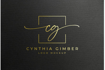 Feminine Gold Foil Stamping Logo Mockup