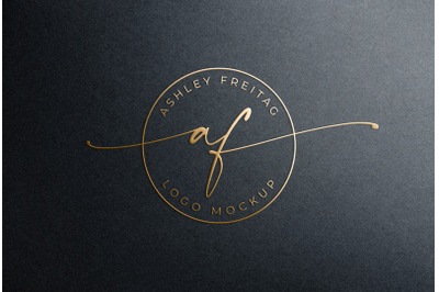 Embossed Feminine Gold Foil Logo Mockup