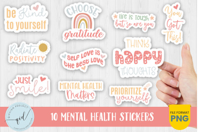 10 sets of Mental Health Stickers