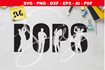 Pops golf svg dad golf svg