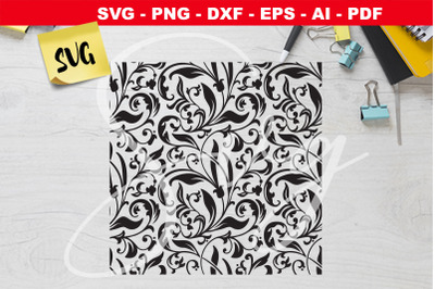 seamless pattern svg leaf design