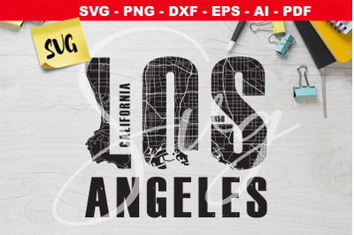 Los Angeles MAP SVG