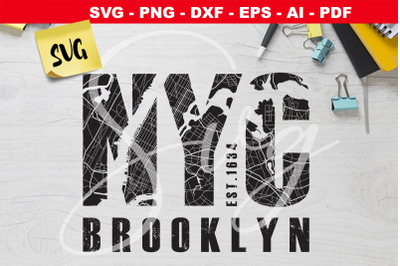 NYC Brooklyn map svg