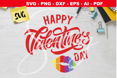 Happy Valentines day LGBT svg