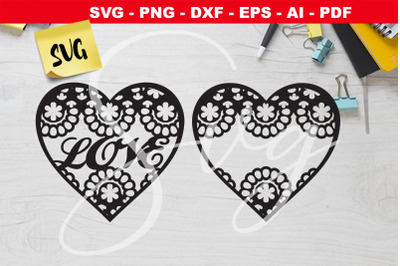 Heart Lace Love SVG