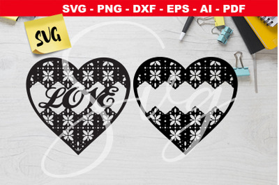 Heart Lace Love SVG