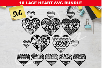 Lace Heart SVG Bundle