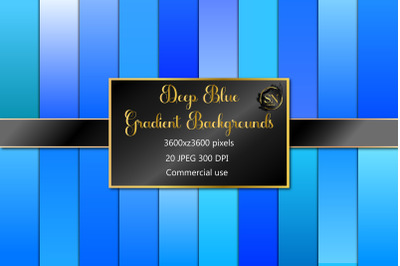 Dark Blue Gradient digital paper pack, digital background, scrapbook p