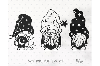 Gnome SVG &amp; PNG clipart, Magic gnomes, Nordic Gnome.