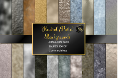 Neutral Gradient digital paper pack, digital background, scrapbook pap