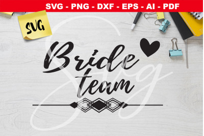 Bride team art deco style SVG