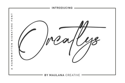 Orcatlys Signature Script Font