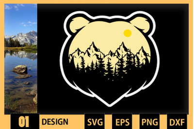 Vintage National Landscape - Bear Art