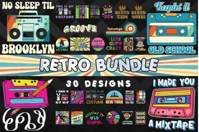 Retro 80s Bundle SVG 30 designs