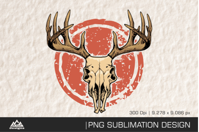Deer Skull Sublimation Design