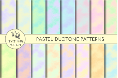 Seamless Pastel Duotone Patterns