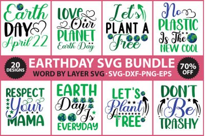 Earth Day SVG Bundle, Earth SVG, Recycle SVG, Earth Day Quotes Design,