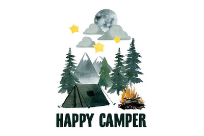 Camping Wildlife Sublimation Designs