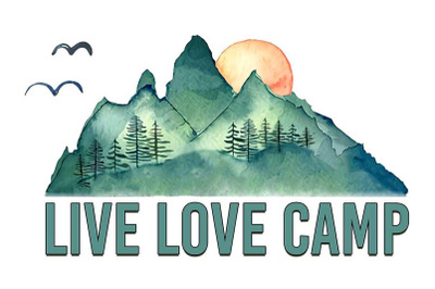 Camp Life Mountain Sublimation