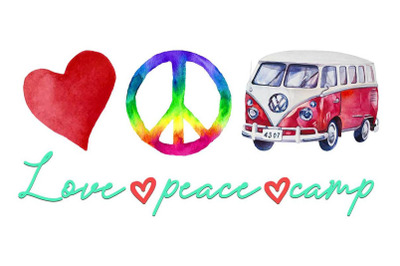 Love Peace Camp Sublimation