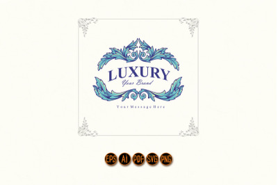 Luxury classic badge flourish ornaments