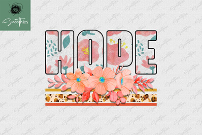 Hope Wildflowers Retro Png