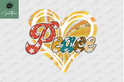 Peace Heart Retro Sublimation