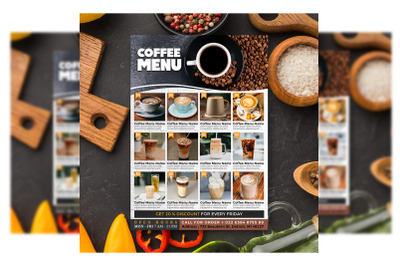 Coffee Menu flyer template