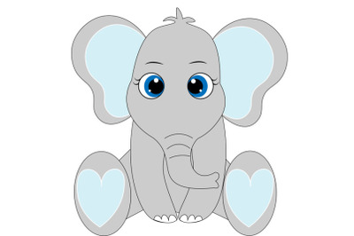 Elephant svg file, boy elephant svg, baby elephant svg, Cute Elephant