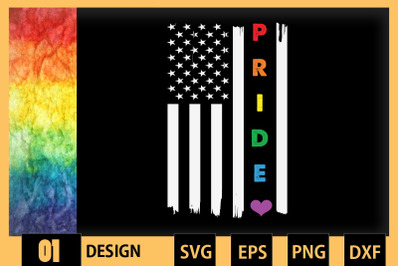 LGBT pride month US american flag