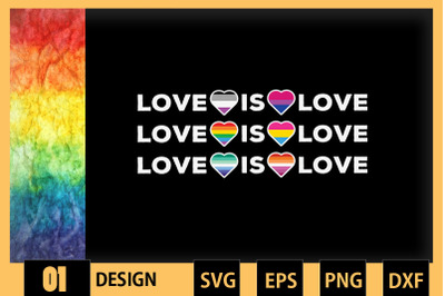 Love Is Love Rainbow LGBT Pride