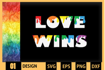 Melting Love Wins Gay Pride Flag LGBT