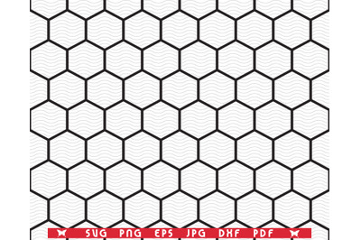SVG Black Honeycomb, Seamless Pattern digital clipart