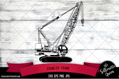 Crawler Crane Vector Logo, Transportation Rental Company, Clipart