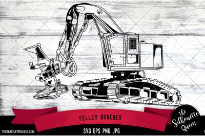 Feller Buncher Vector Logo, Transportation Rental Company, Clipart