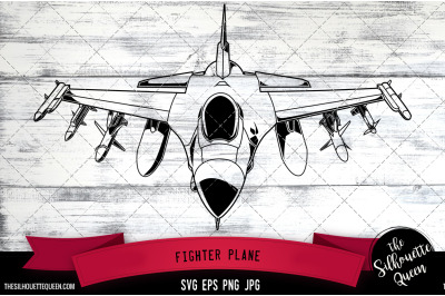 Fighter Plane Vector Logo, Transportation Rental Company, Clipart