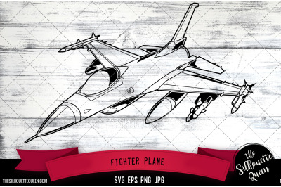 Fighter Plane 2 Vector Logo, Transportation Rental Company, Clipart