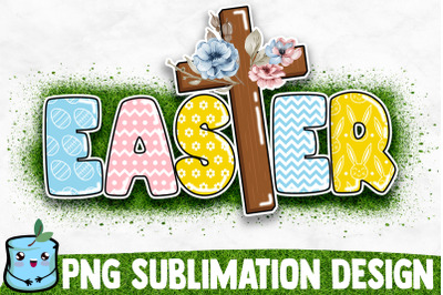 Easter Cross Sublimation Design