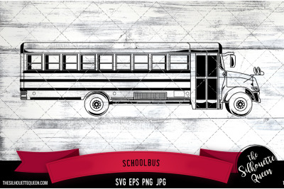 School Bus Vector Logo, Transportation Rental Company, Clipart