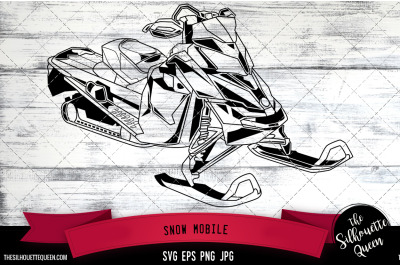 Snow Mobile Vector Logo, Transportation Rental Company, Clipart