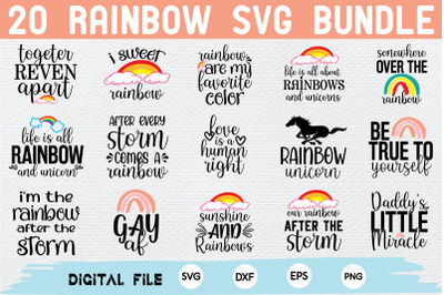 Rainbow Svg Bundle