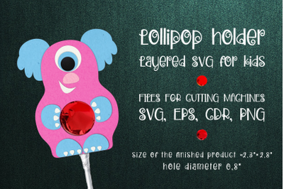 One Eyed Monster Lollipop Holder Template