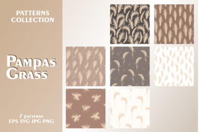 Pampas grass patterns collection