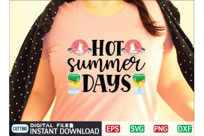 Hot summer days  svg cut file