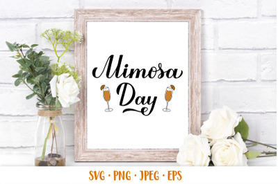 Mimosa Day. Mimosa SVG. Calligraphy hand lettering